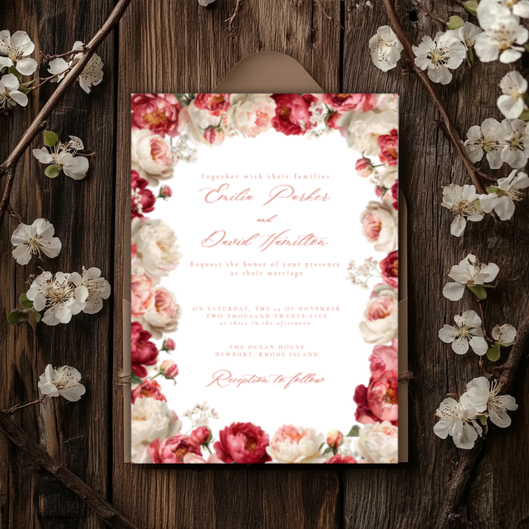 Printable wedding invite for DIY brides