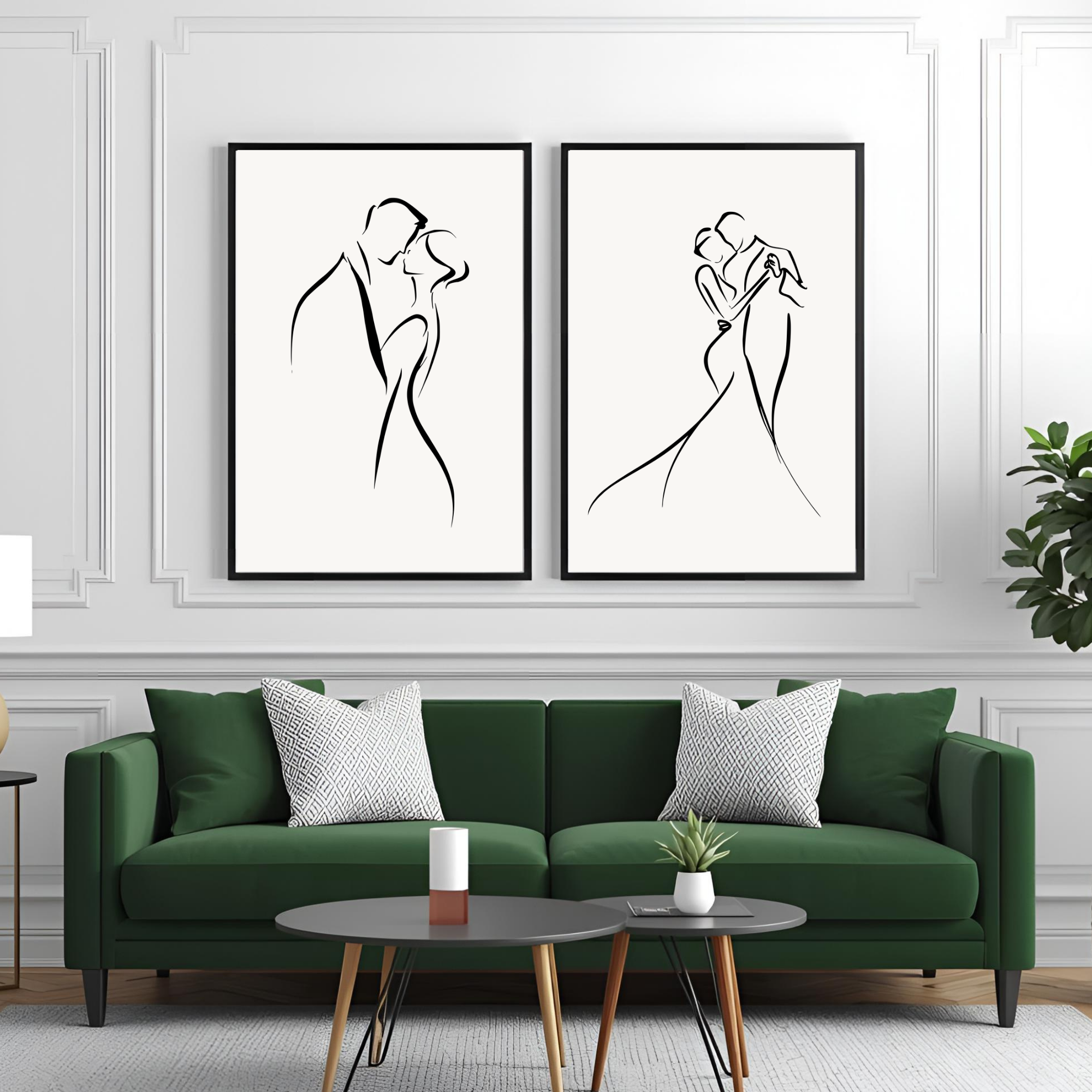 Mr. & Mrs. Fine Art Wall Print Set of 3