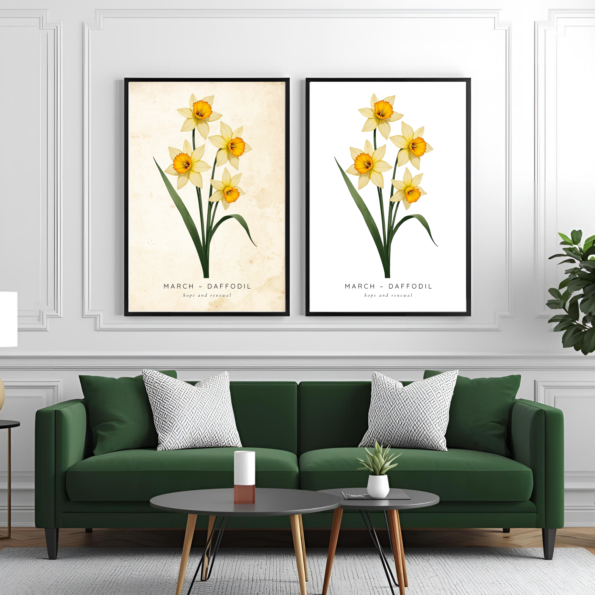 March Birth Flower Wall Art – Daffodil Print (Hope & Renewal)