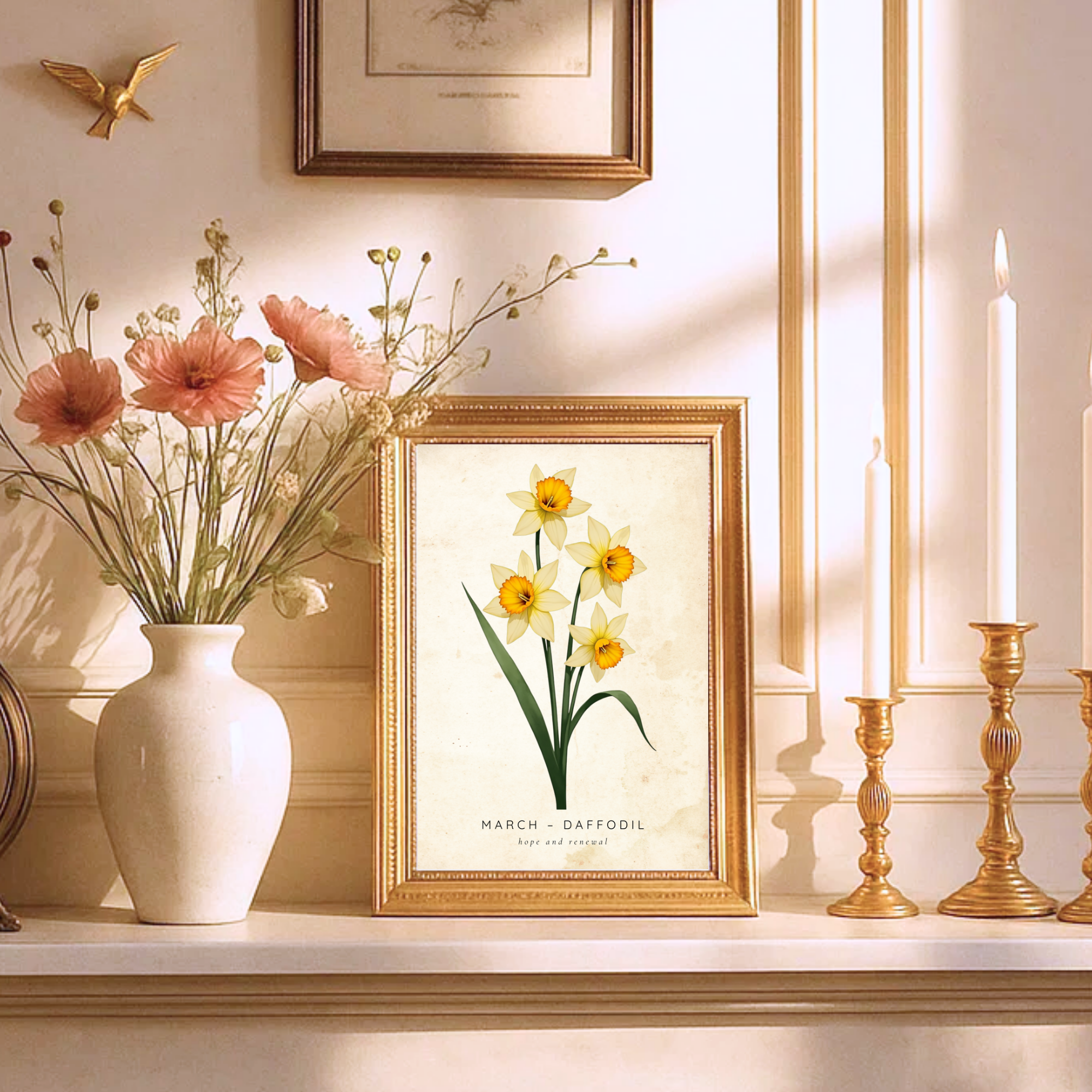 March Birth Flower Wall Art – Daffodil Print (Hope & Renewal)