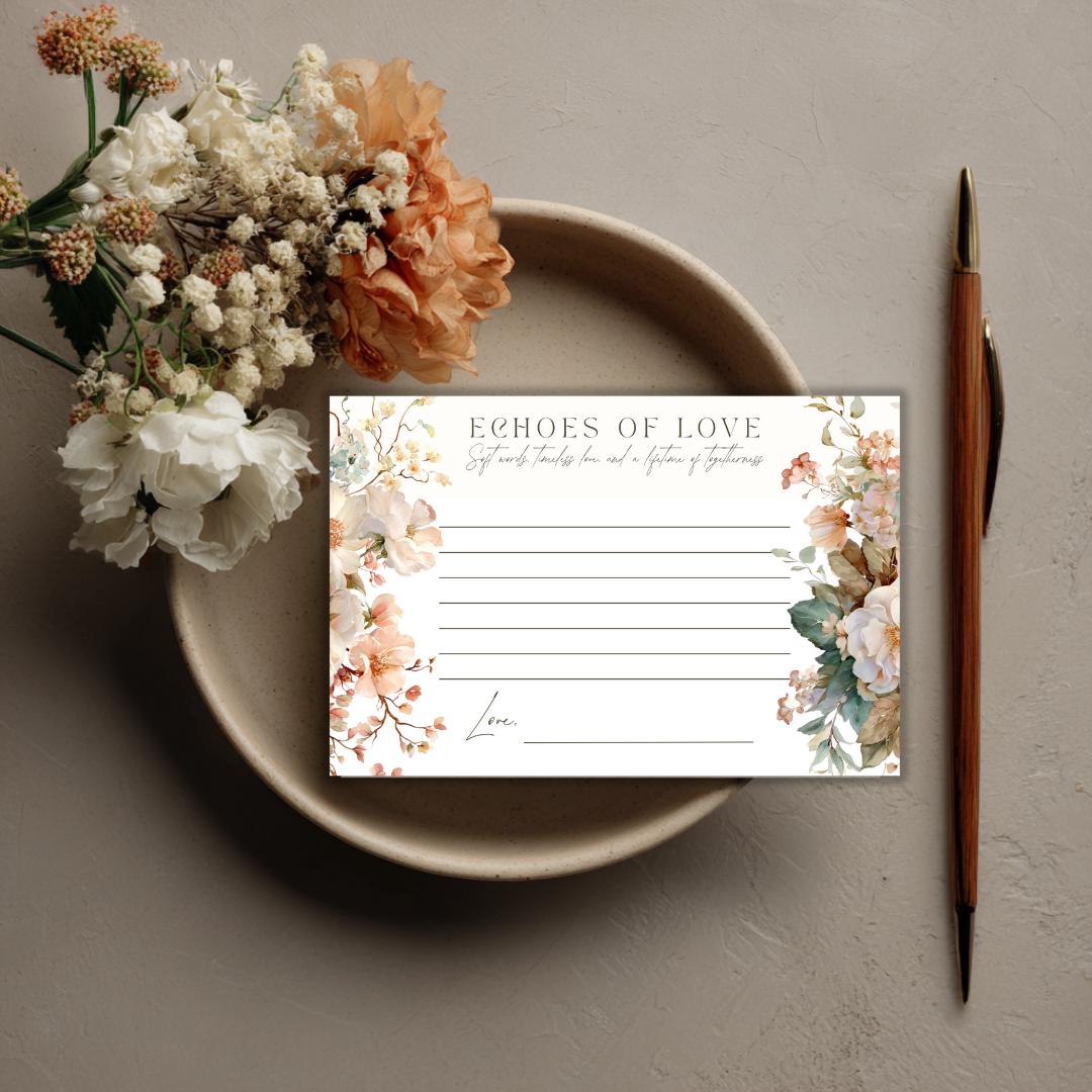 Bridal Shower Template Suite Peach Flowers | Invitation, Menu, Welcome Sign, Well Wishes | Editable Canva Templates for DIY Brides