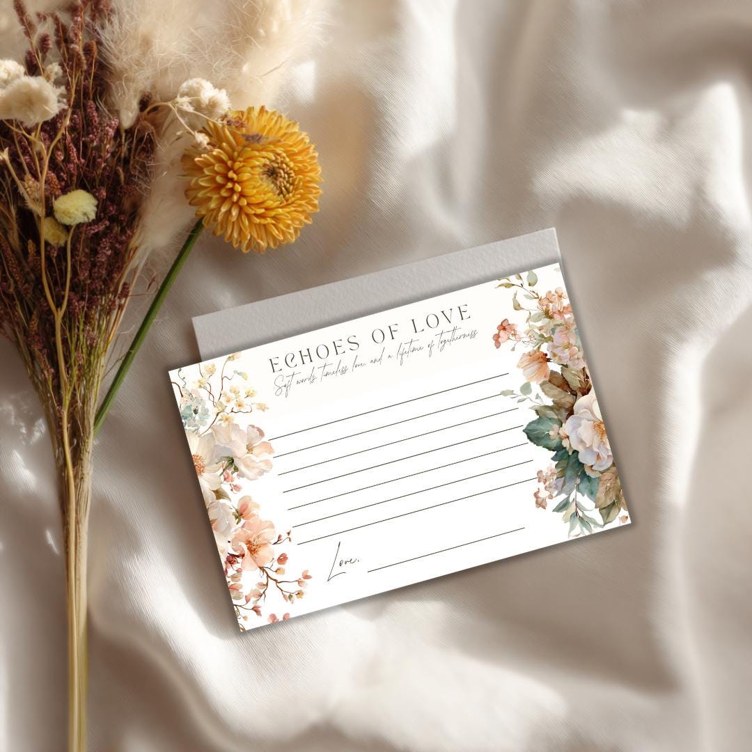 Bridal Shower Template Suite Peach Flowers | Invitation, Menu, Welcome Sign, Well Wishes | Editable Canva Templates for DIY Brides