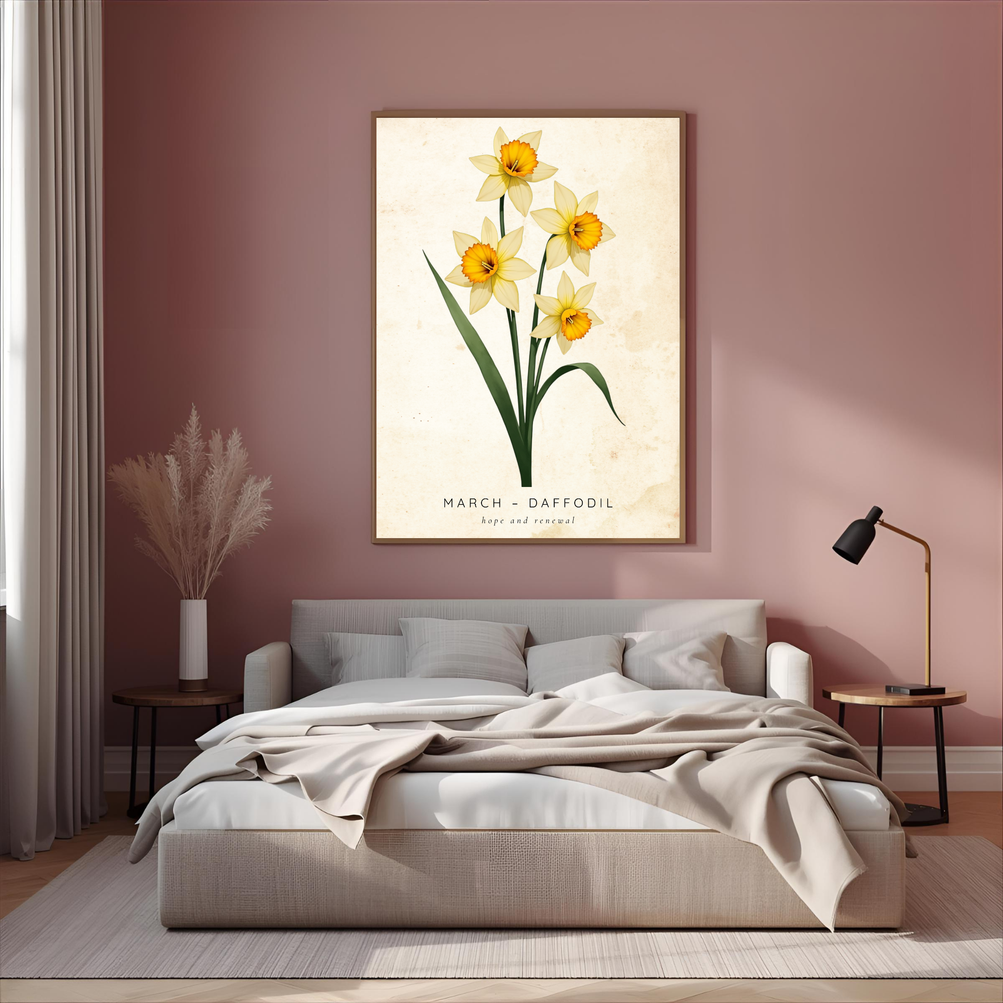 March Birth Flower Wall Art – Daffodil Print (Hope & Renewal)