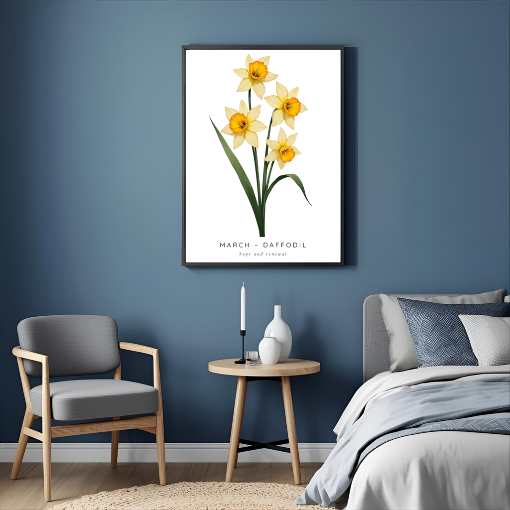 March Birth Flower Wall Art – Daffodil Print (Hope & Renewal)