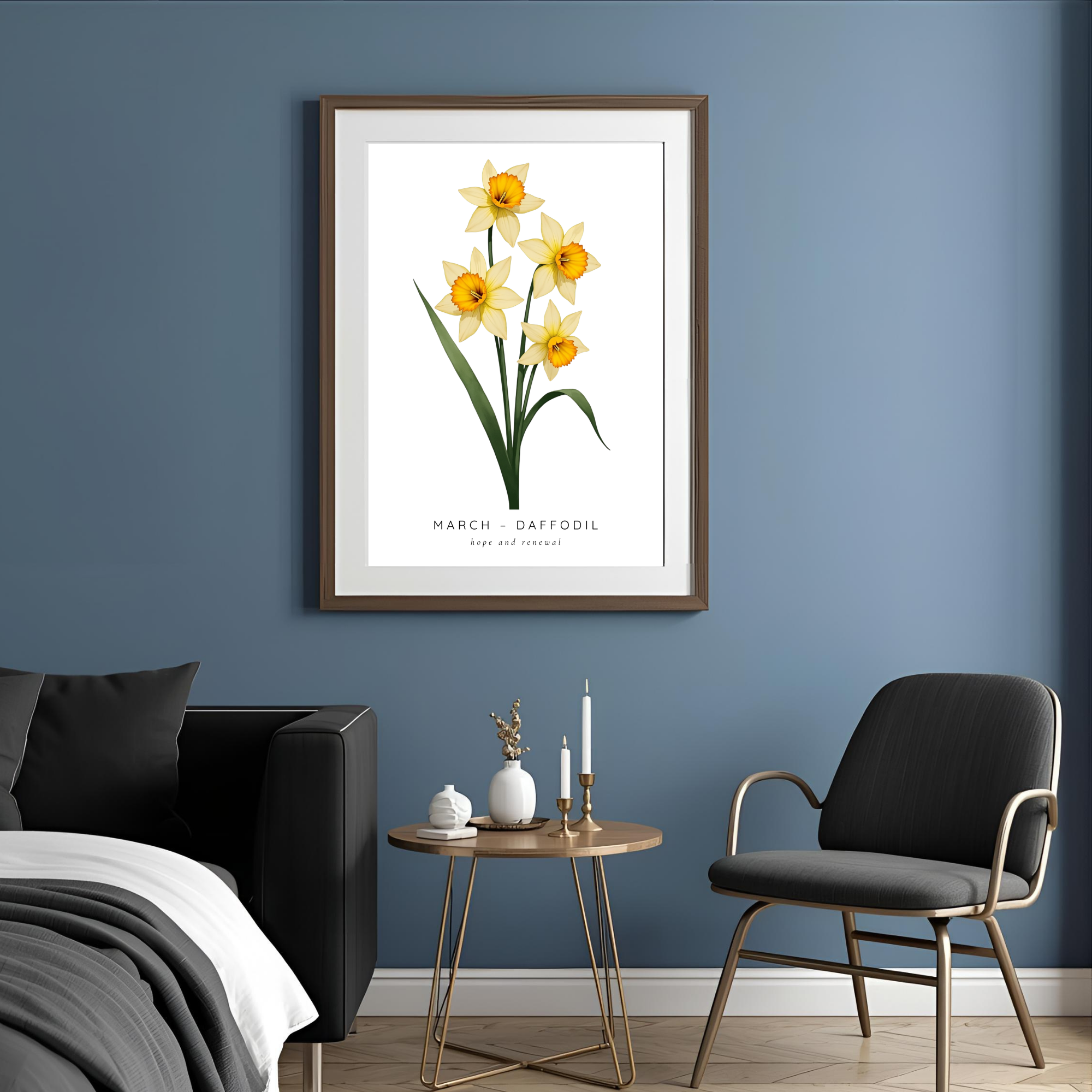 March Birth Flower Wall Art – Daffodil Print (Hope & Renewal)