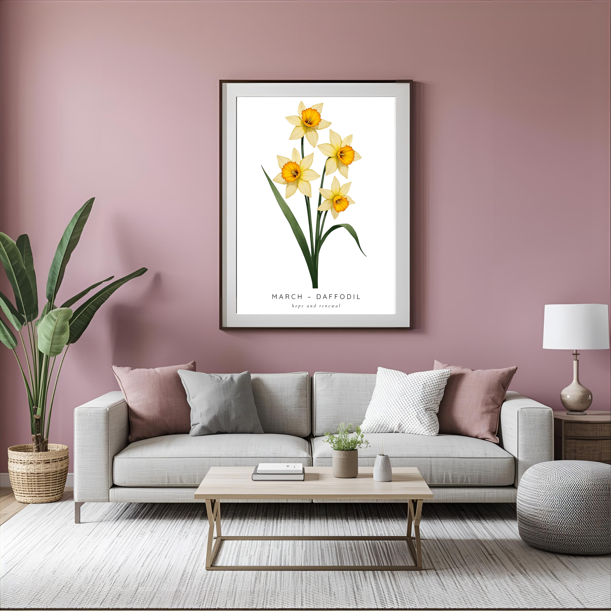 March Birth Flower Wall Art – Daffodil Print (Hope & Renewal)