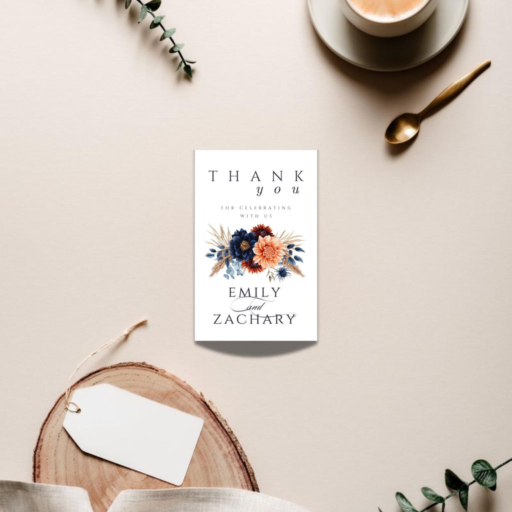 Rustic Fall Wedding Signage Bundle: Navy & Terracotta Canva Templates (Digital Download
